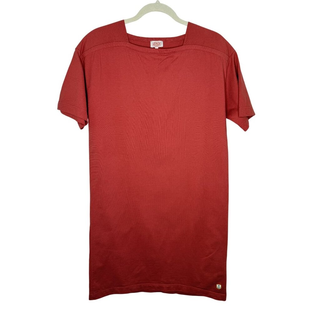 Armor Lux Coral Short Sleeve Organic Cotton Shift Dress, M